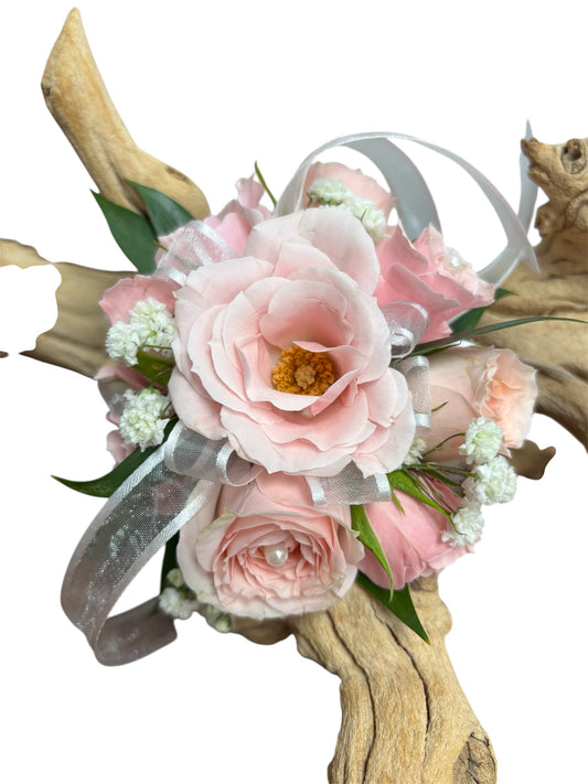 Blushing Rose Corsage.