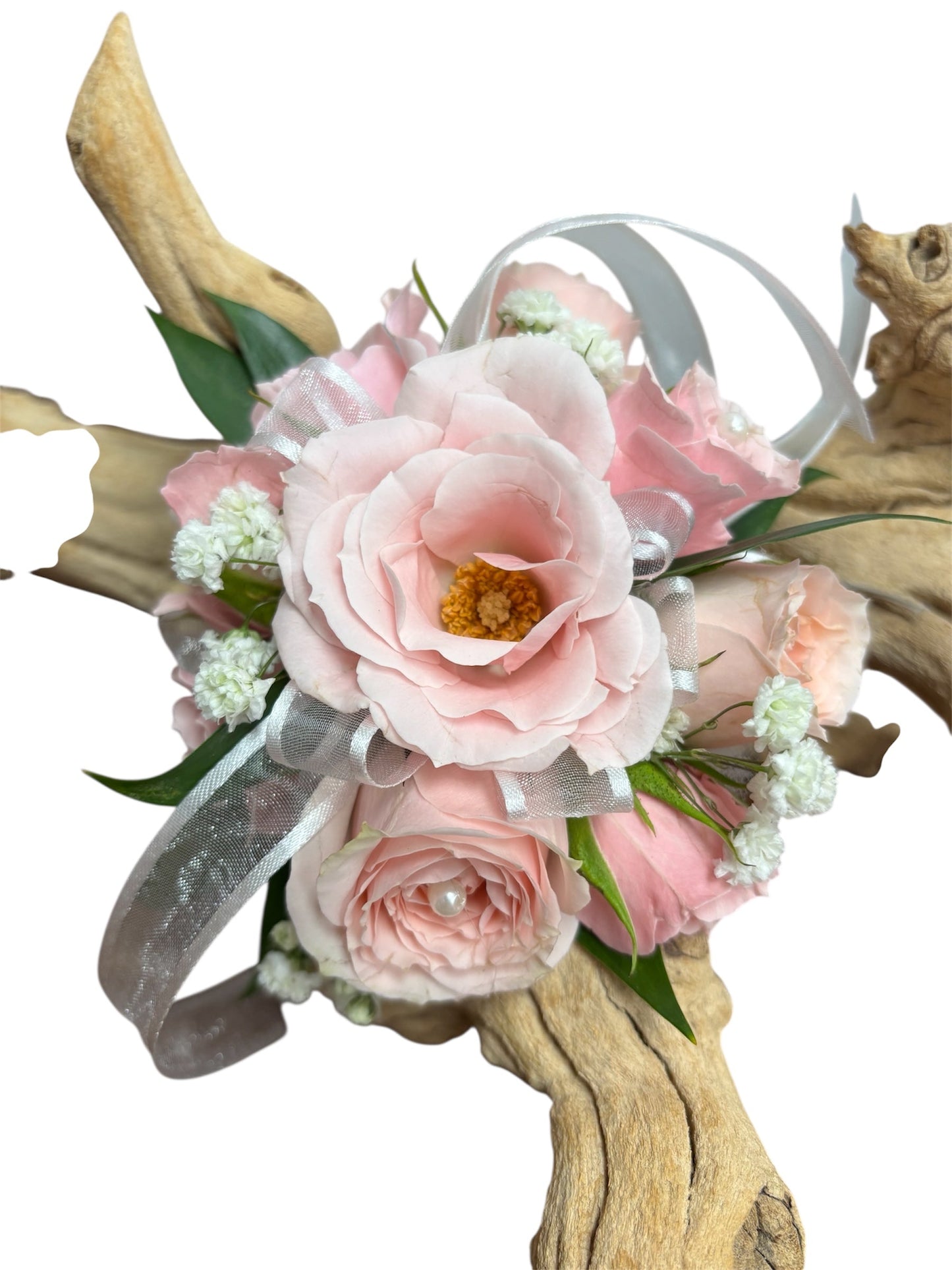 Blushing Rose Corsage.