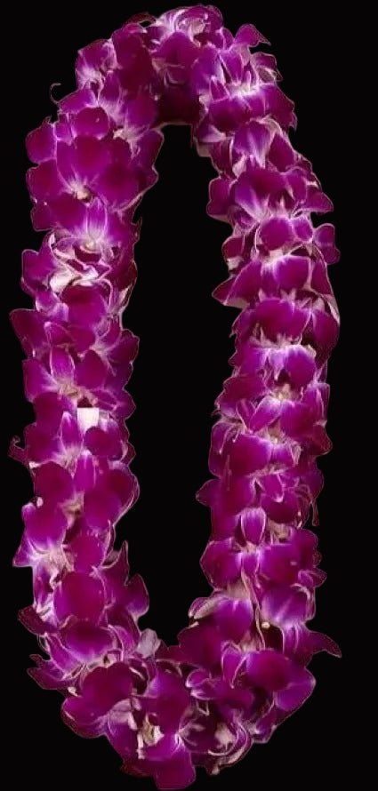 Purple Orchid Lei – Dendrobium - Flower Gallery