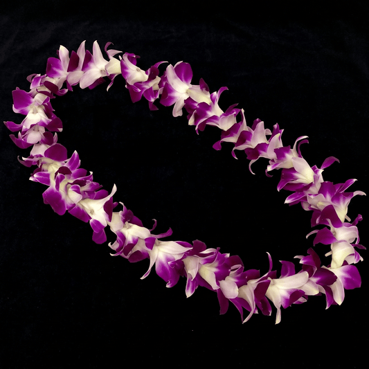 Purple Orchid Lei – Dendrobium - Flower Gallery