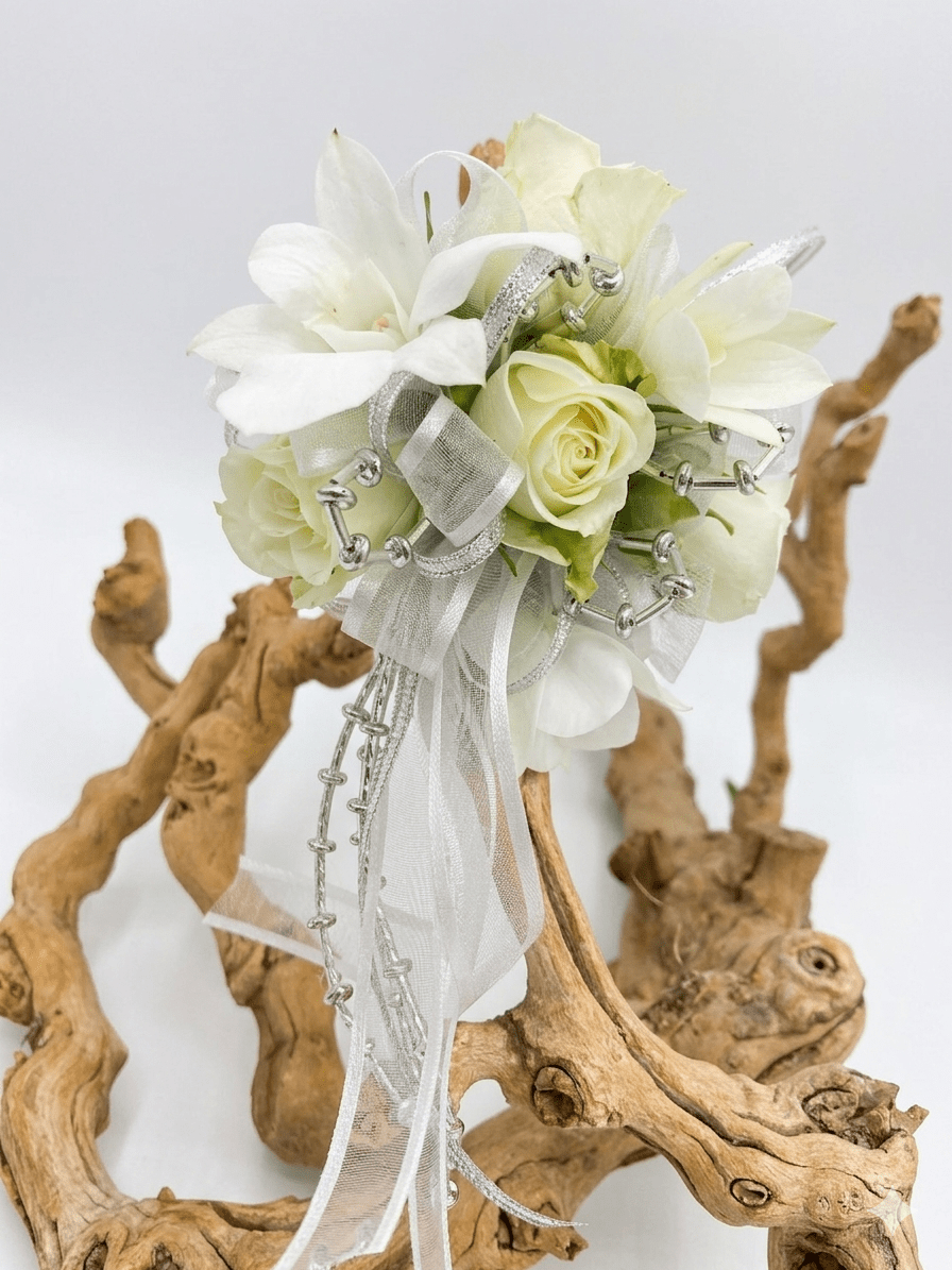 All White Corsage - Flower Gallery