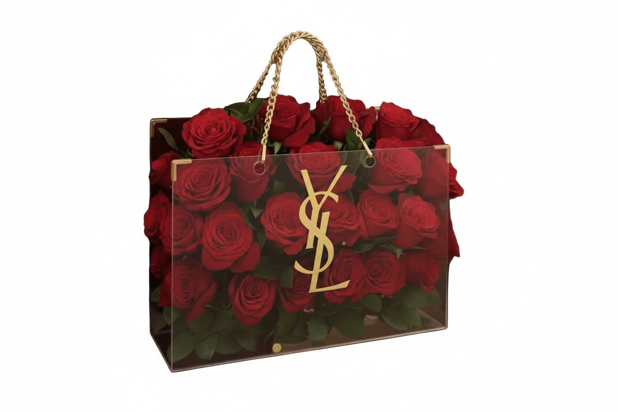 Luxe Crimson Acrylic Tote