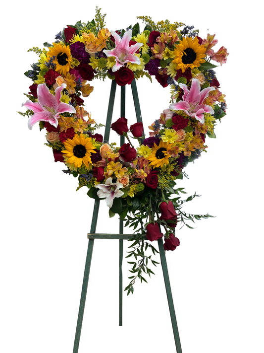 Heavenly Dawn Sunflower Wreath