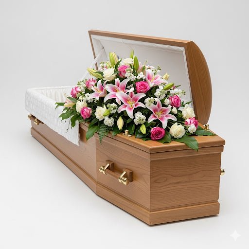 Life and Remembrance Casket Spray